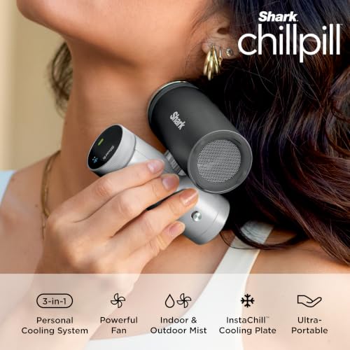 Shark ChillPill 3-in-1 Fan, Mist and Cooling Plate, Carbon, FA022 - image 2