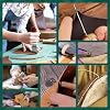 386 pcs Advanced Leather Sewing Tools and Supplies with Carrying Organizer Cutting Mat Stamping Tools Needles Snaps and Rivets Kit Perfect for Stitching Punching Cutting Sewing Leather Craft Making