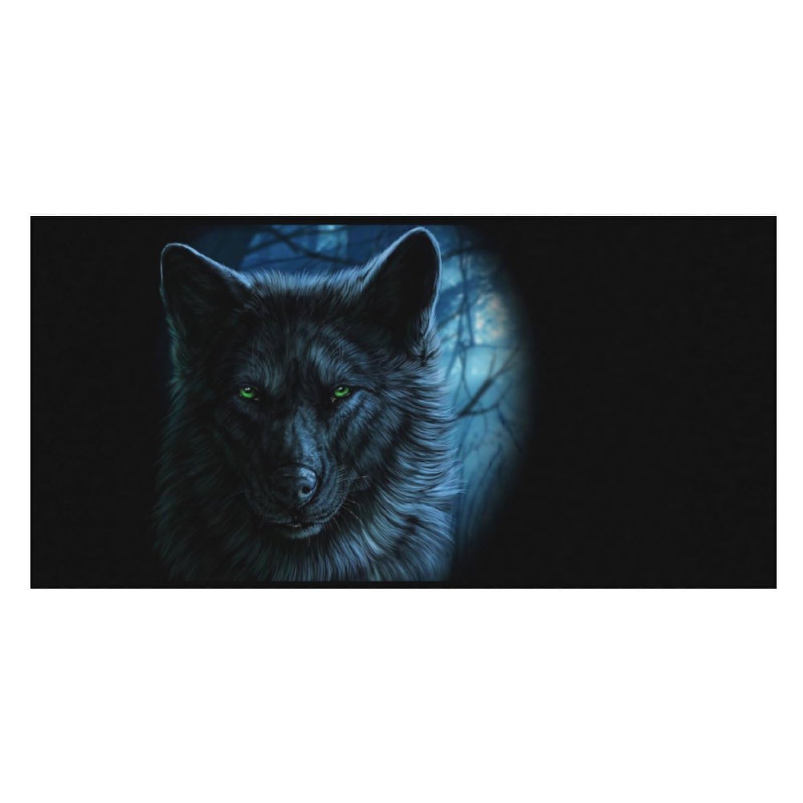 LWORZIIB Beach Towel, Green Eyed Wolf Bath Towel, Pool Towel Great for Gym Swimming 80 X 160cm