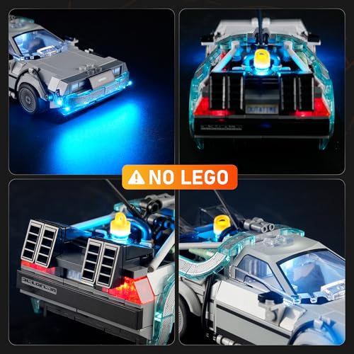 Image of LIGHTAILING Led Light for Lego-77256 Time-Machine from Back to the Future - Easy Install, Hidden Wiring, Home Decor & Gift-Ready (Model Not Included)