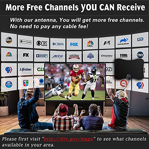 Tv Antenna For Smart Tv, Tv Antenna With 380+ Miles Amplified Digital Tv Antenna 4K 1080P Full Hd Antenna Tv Digital Hd Indoor, Tv Antenna Indoor For All Tvs Digital Antenna For Tv With Signal Booster #TOP1