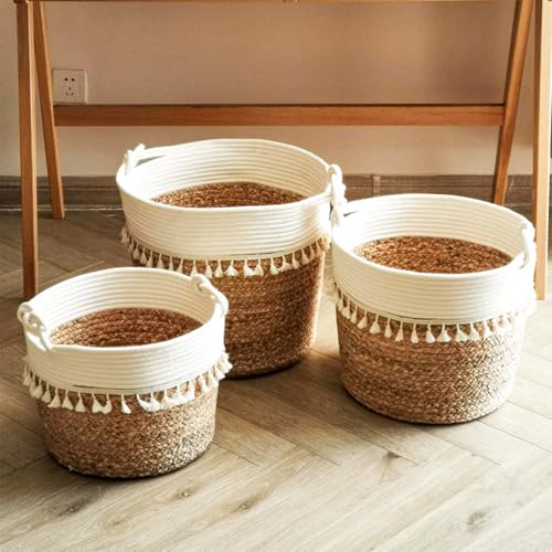 Panier de rangement et cache-pot de fleur suspendre ou poser bohème - 8