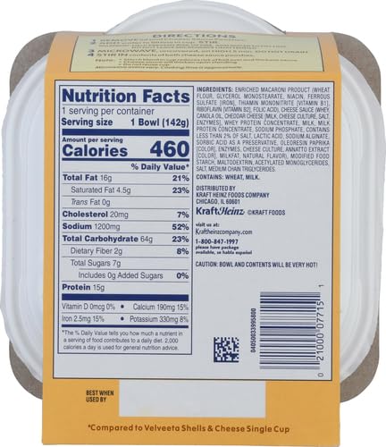 Image of Velveeta Original Shells & Cheese 5 oz. Microwavable Bowl (Pack of 6)