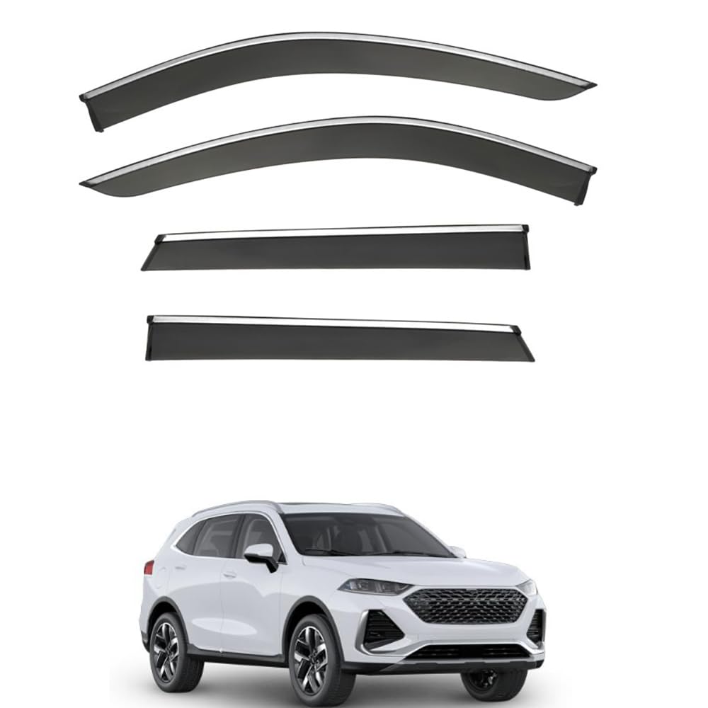 Qoemrhelt Normal 4Pc Set In-Channel Wind Deflectors, For Gwm Wey 03 2024-20226 Window Visors Rain Guards Vent Visors Rain & Sun Protection,Car Accessories