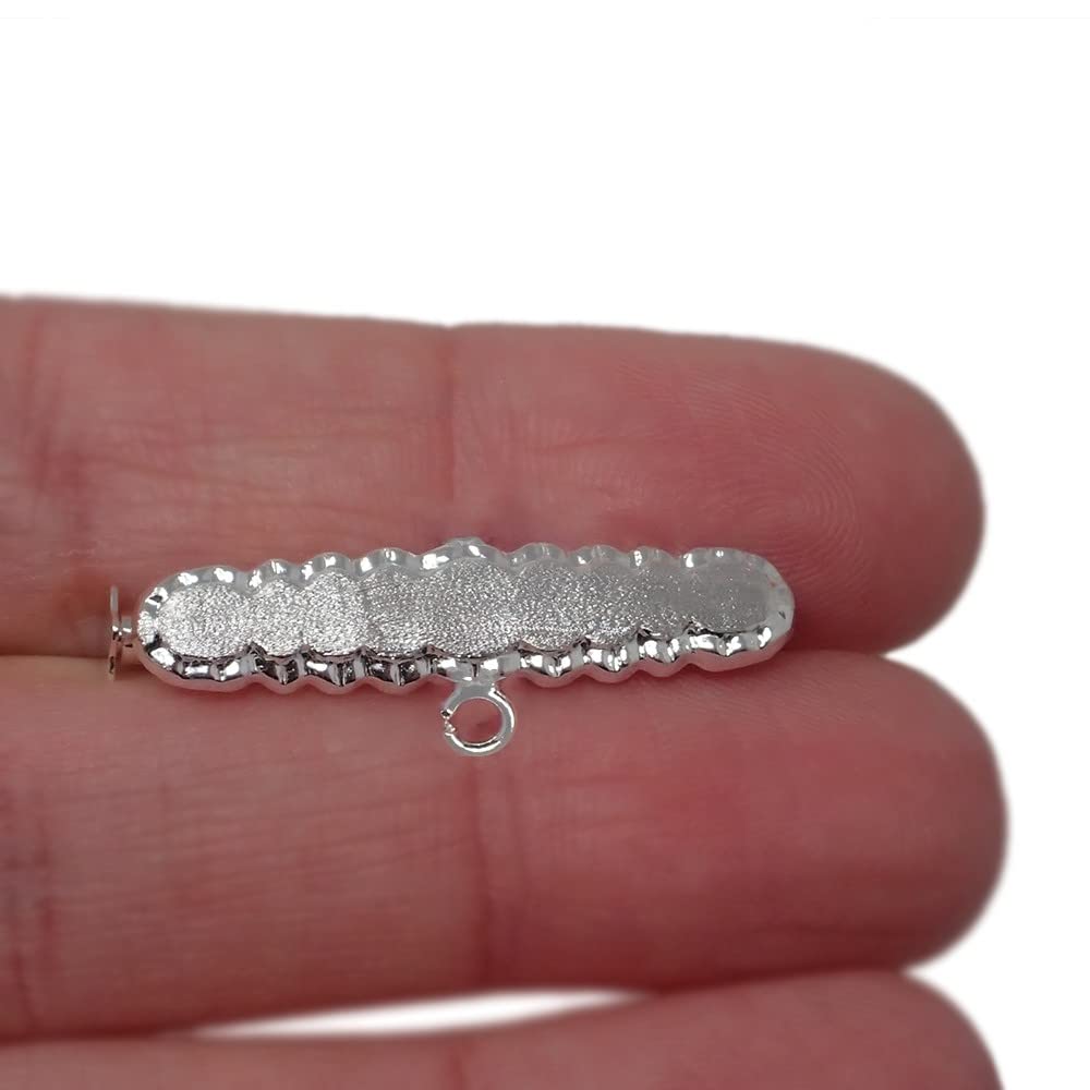 Alfiler plata Ley 925m broche bebé 3cm. forma nube borde detalles tallados