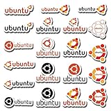 20 PCS Stickers Pack Ubuntu Aesthetic Vinyl Colorful Waterproof for Water Bottle Laptop Bumper Car...