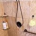 EVIDECO French Home Goods Strong Hold Vacuum Suction Cup Hooks Shower-Kitchen Walls Organizer Loofah Set of 2 Black