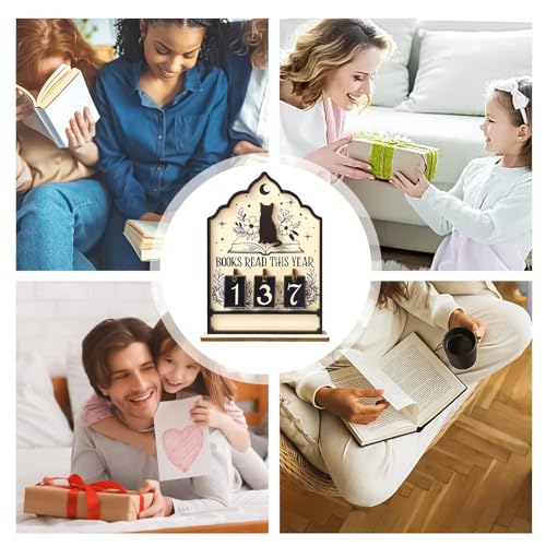 Compteur de livres lus décoration de lecture cadeau de Noël