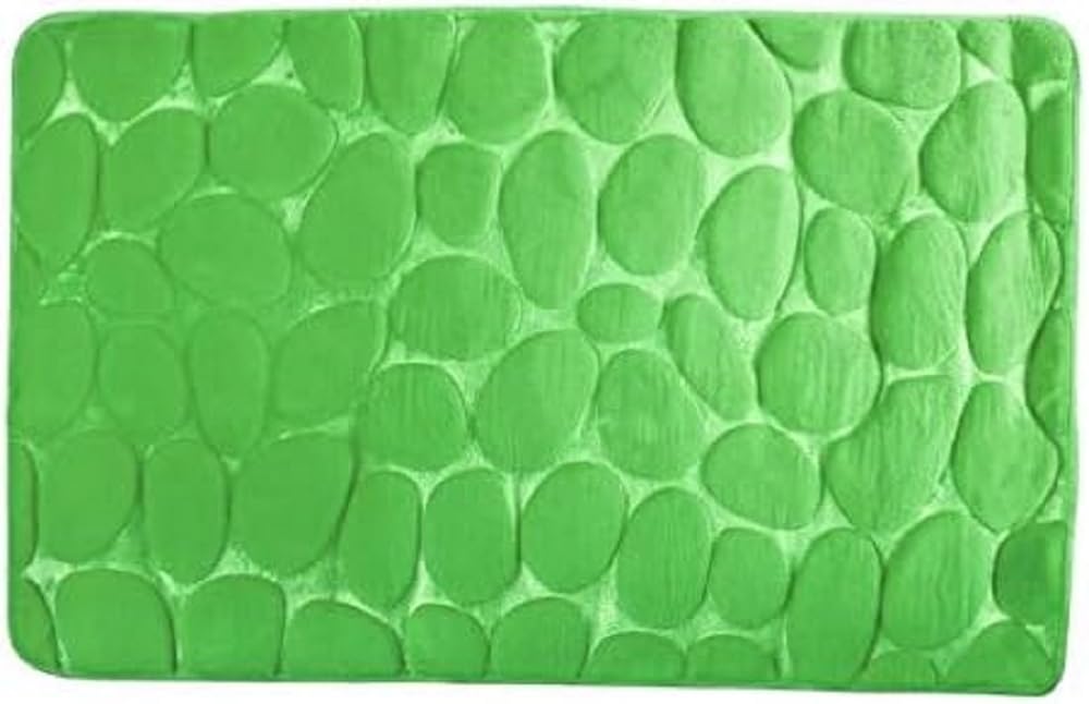 MSV Washable Bath Mat Quick Dry Non-Slip 40 x 60 cm Basil Green