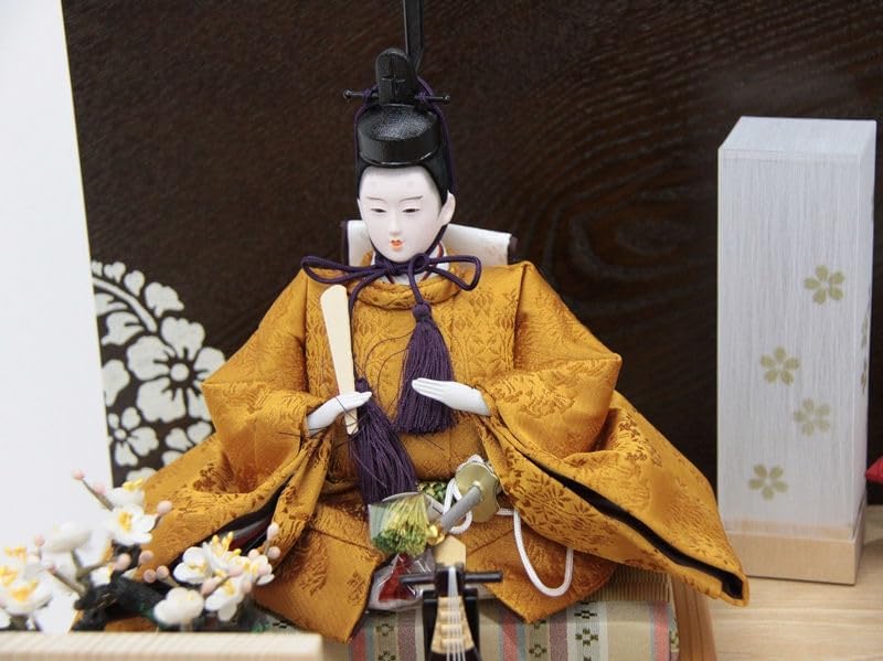 雛人形 平安豊久 コンパクト ひな人形 収納飾り 親王飾り まみ 金襴 小