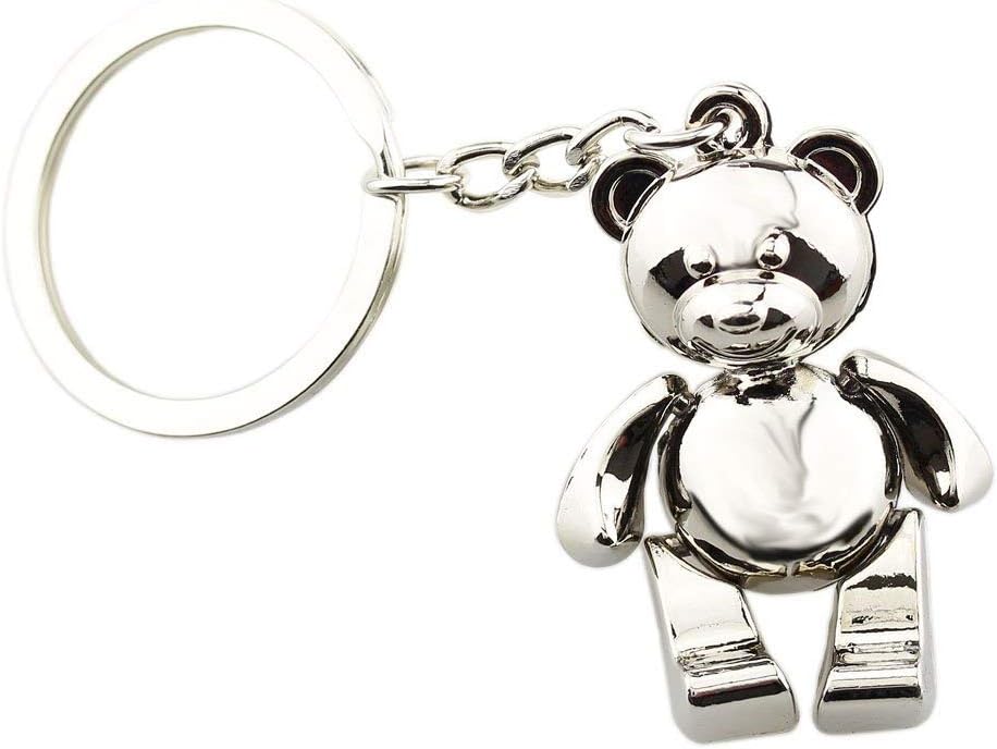 Stylastra Silver Metal Teddy Bear Keychain