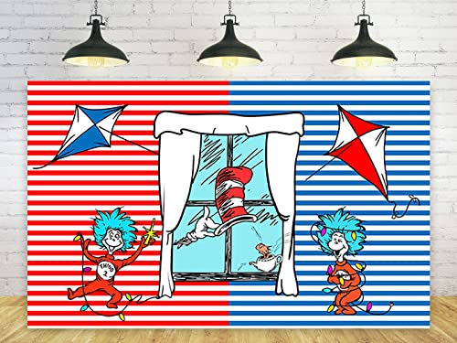 Fondo Lonas Azul y Rojo 150x90 cm para Fiesta miniatura 1