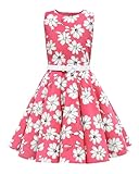 cercle complet jupe évasée BlackButterfly Enfants Robe Années 50 Vintage Daisy \'Audrey\' (Floral Rose, 7-8 Ans)