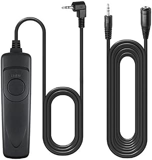 3.3ft Shutter Release Remote Control with 11.4ft Extension Cable 2.5mm, AFUNTA RS-60E3 Wired