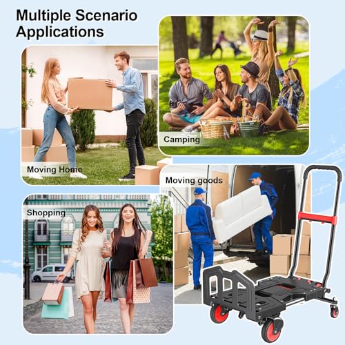 Carretilla plegable 3 en 1 con capacidad 150kg miniatura 5