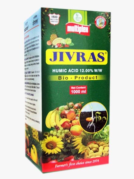 Multiplex JIVRAS HUMIC Acid 12.00%W/W Fertilizer for Soil Application Bio-Product 100ML (1000ml) (B0BS3XP778) Amazon Price History, Amazon Price Tracker