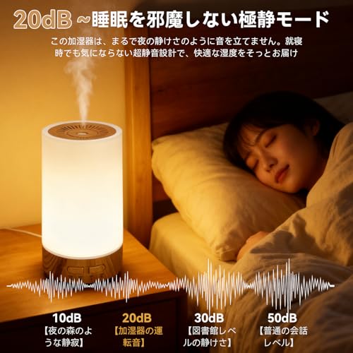 HBEERS 卓上加湿器 超音波式 260ml