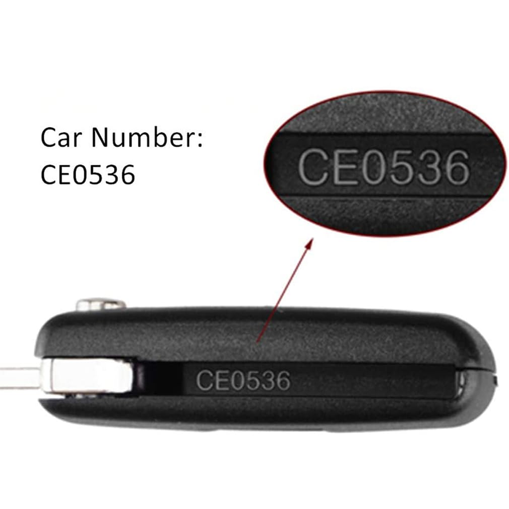 Ecusells 3 Button Flip Car Key Shell Case Folding Remote Key Housing for Citroen Sega Xsara Picasso C8 Berlingo SX9 Uncut Blade - 34