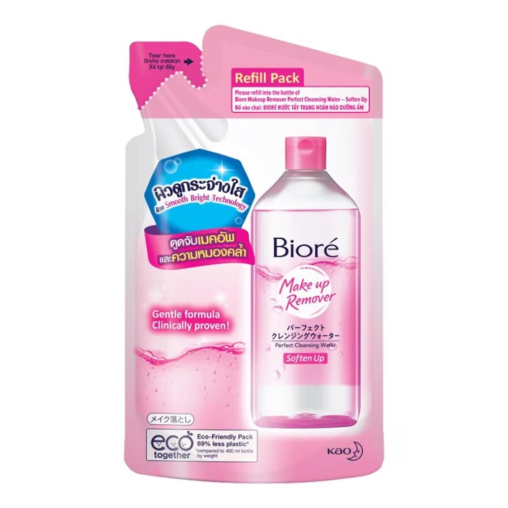 Biore Perfect Cleansing Water Soften Up Refill for Dry-Normal Skin 250 ml