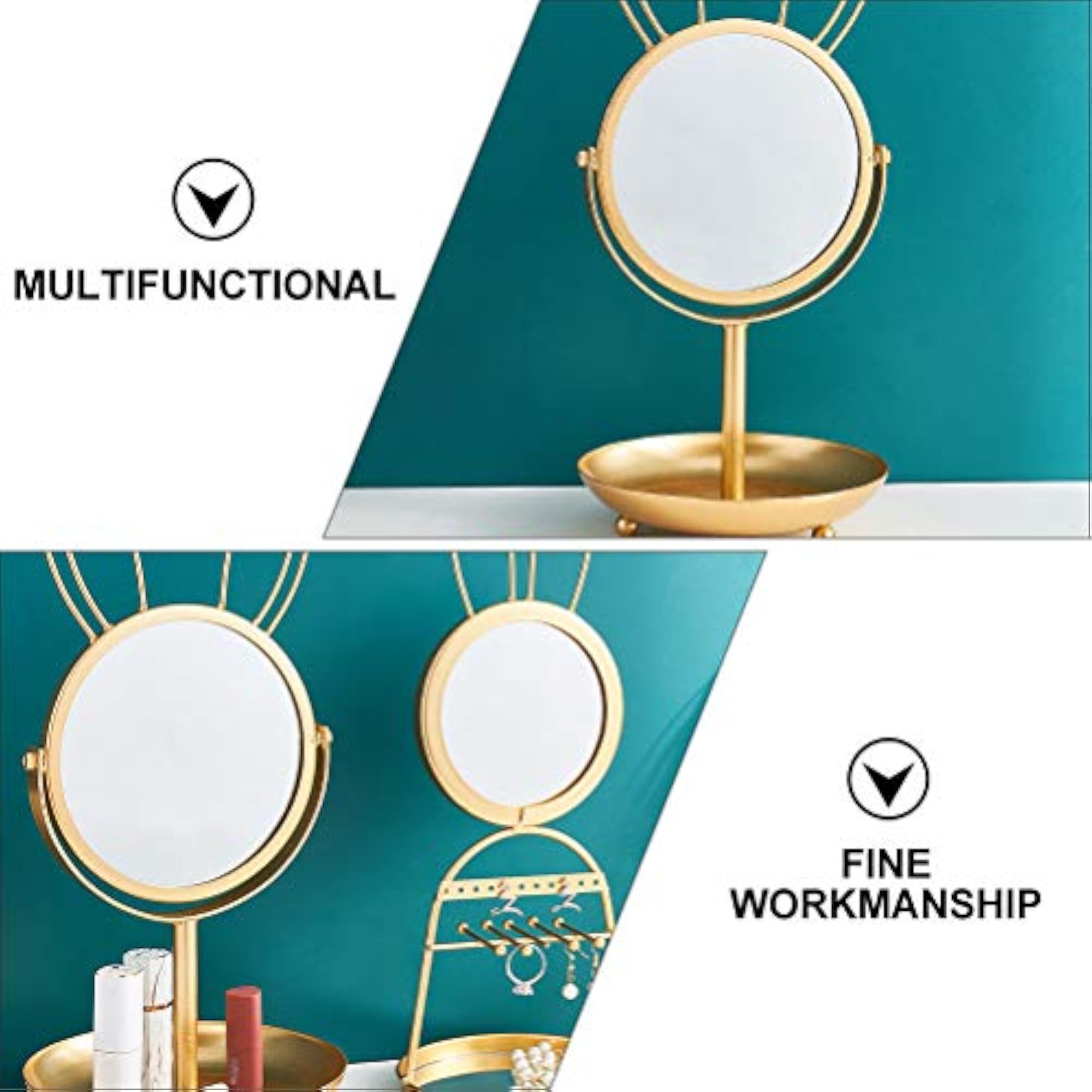 Rabbit Design Vanity Mirror with Storage Shelf