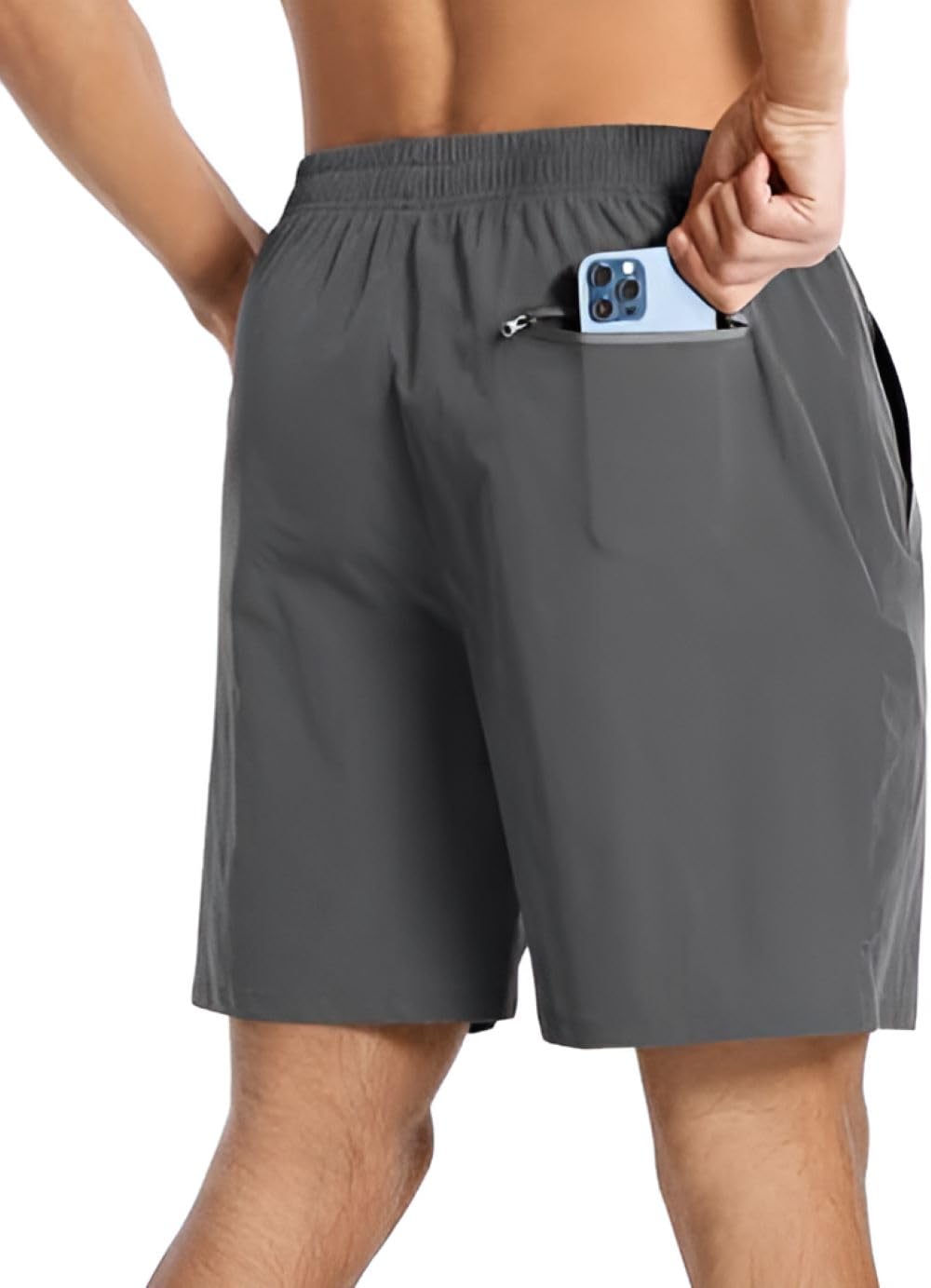 Men's Back Pocket Trendy Regular Shorts/Sports/Daily Use Shorts Black-picture-24