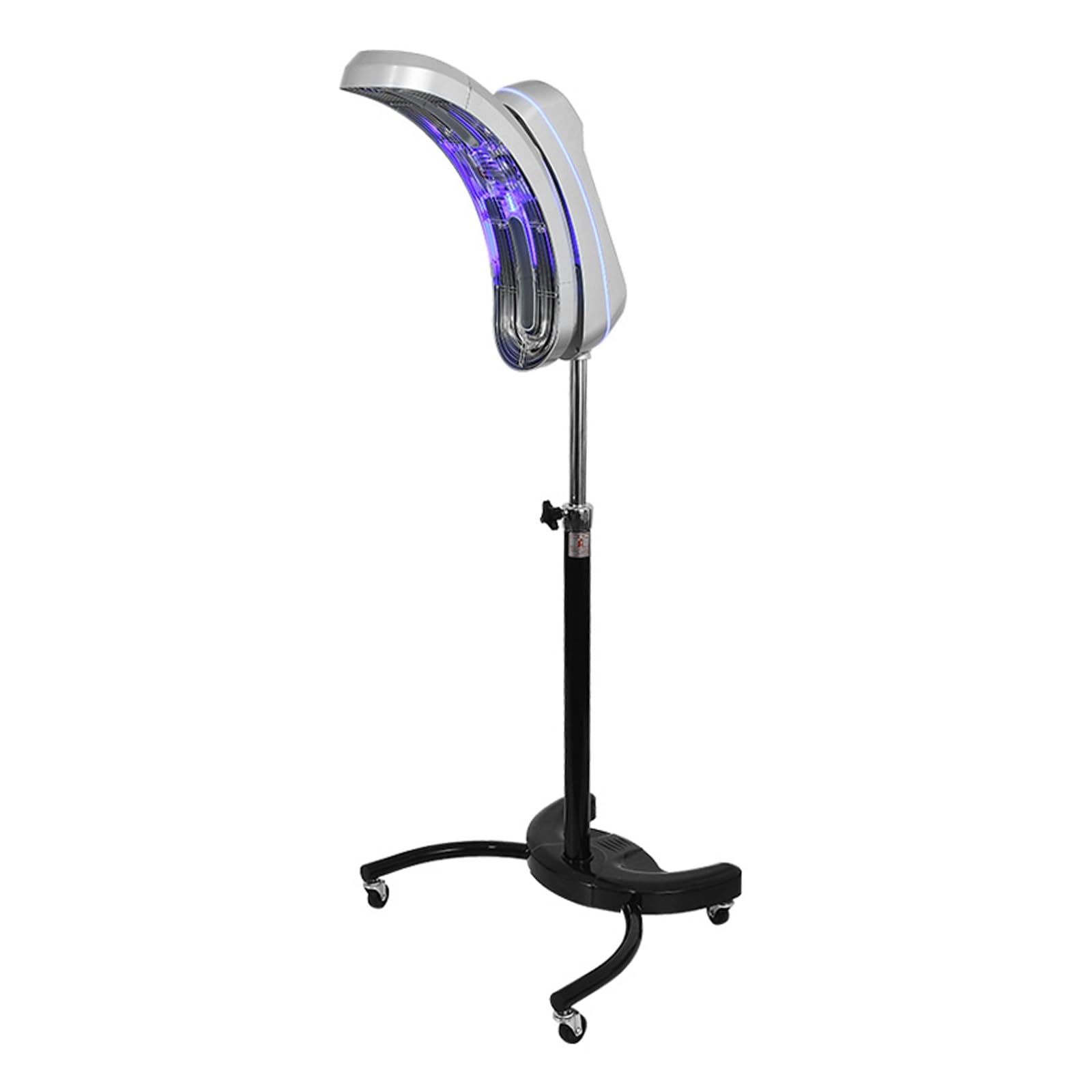 Jcgly Standing Hair Dryer for Salon - Color Processor/Cold Perm Styling/Oil Treatment/Fast Drying - Professional Hair Dryer with Rolling Wheels(Silver)