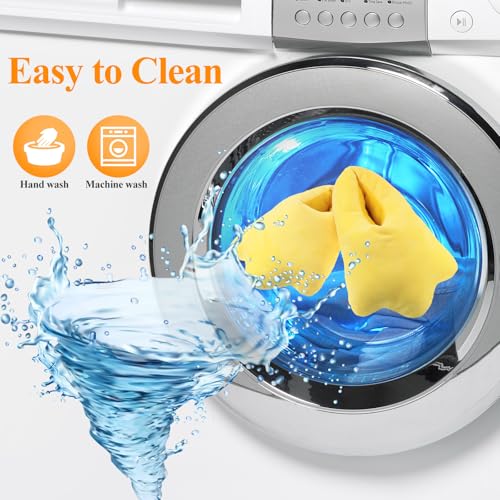 Meanplan Duck Slippers, Winter Feet Slippers Yellow Cartoon Shoes Fluffy Claw Paw Shoes Halloween Party Gift4