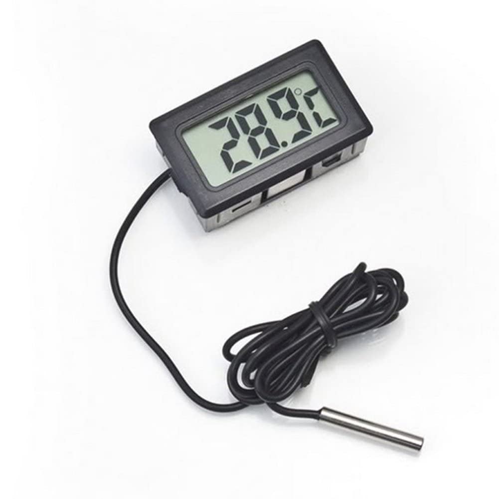 UK TRADERS Digital Sensor LCD Wired Probe Electronic Mini Portable Pocket Thermometer Temperature Meter Test for Room Temperature fridges and Aquarium Industrial Laboratory Electronic Hobby Kit