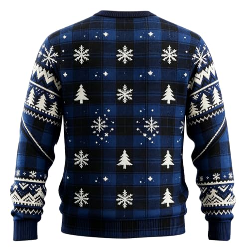Ugly Christmas Sweater Men Funny Santa Graphic Sweatshirt Holiday Pullover - image 4