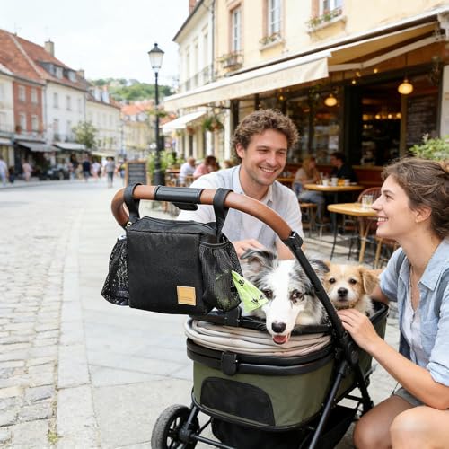 Cochecito para perro impermeable y transporte para mascotas en camping 3