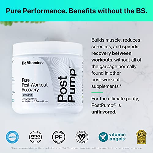 Do Vitamins Postpump Natural Post-Workout Supplement, Muscle Building Recovery Powder, Bcaa, Creatine, Betaine, Carnitine, Paleo, Keto, Vegan, 30 Servings #TOP2