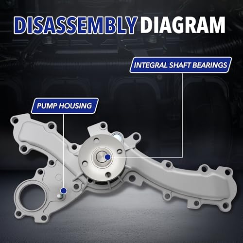 Image of Water Pump AW6047 1610009440 Compatible for Lexus ES350 RX350 RX450h, Compatible for Toyota Camry Avalon Highlander RAV4 Sienna Venza [3.5L V6] Engine Only