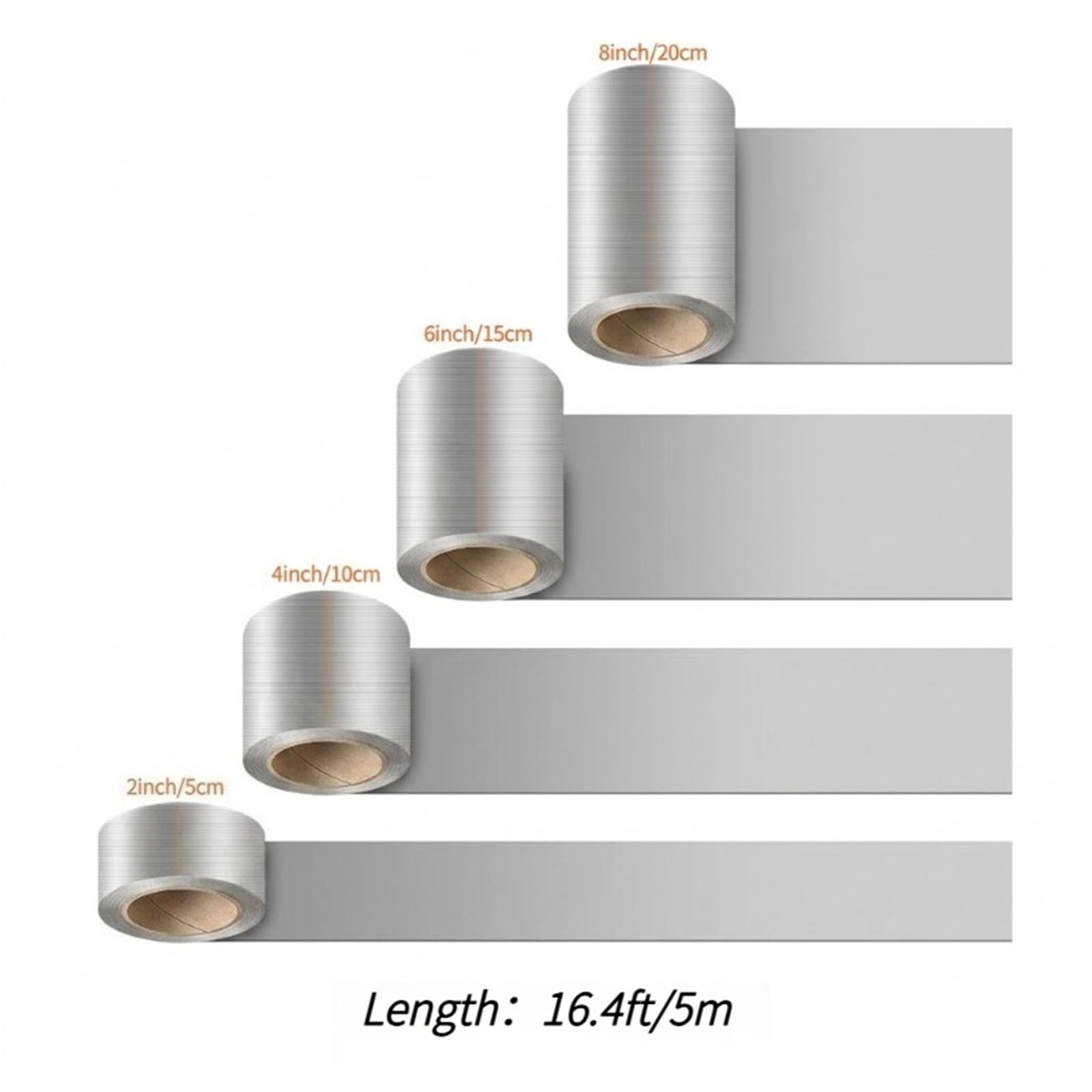 Cinta De Butilo De Papel De Aluminio Resistente Al Agua 5 Cm * 5 M