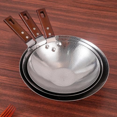 Wok de acero inoxidable con mango de madera ergonómico miniatura 4