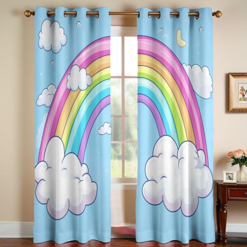 Rideaux occultants de qualité supérieure motif nuages en polyester - 4