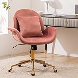 Office Chair Ergonomic Desk Chair - Velvet Vanity Fabric Home Office Chair Modern Adjustable Height