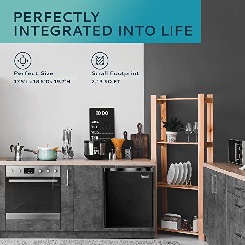 Euhomy Mini Freezer Countertop, 1.1 Cubic Feet, Single Door Compact Upright Freezer With Reversible Door, Removable Shelves, Small Freezer For Home/Dorms/Apartment/Office(Black) #TOP3