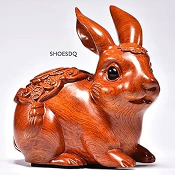 Amazon.co.jp: かわいい 干支 うさぎ 新年 木像 木製フィギュア