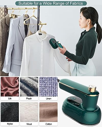 LucZeng Mini Ferro de Passar à Vapor Steamer, Mini ferro elétrico portátil de vestuário, Vapor de fe