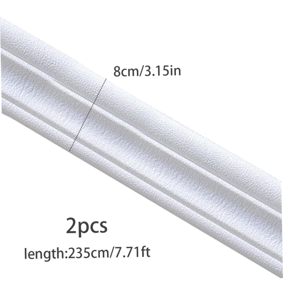 Bordure De Papier Peint Auto-adhésive 2 Pièces Garniture Mousse Imperméable 3D 2,35 M