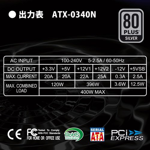 Amazon | サイズ Enhance 80PLUS Silver ファンレス電源 400W