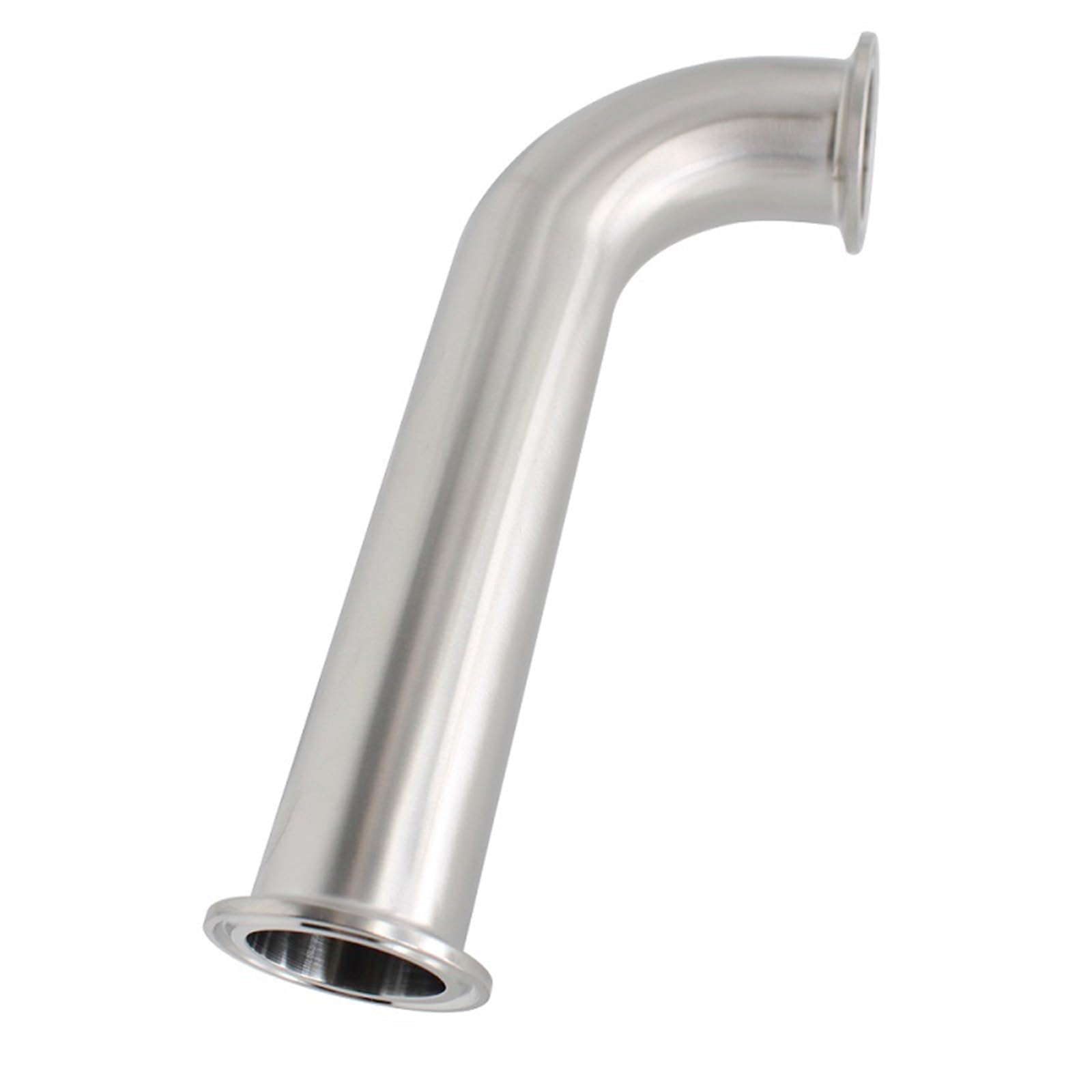 Abrazadera triple de acero inoxidable 304, codo de 90 ° de radio largo, accesorio de tubería de 38mm y 51mm OD25 OD32 OD38 OD51(OD51xFerrule64mm L457mm)