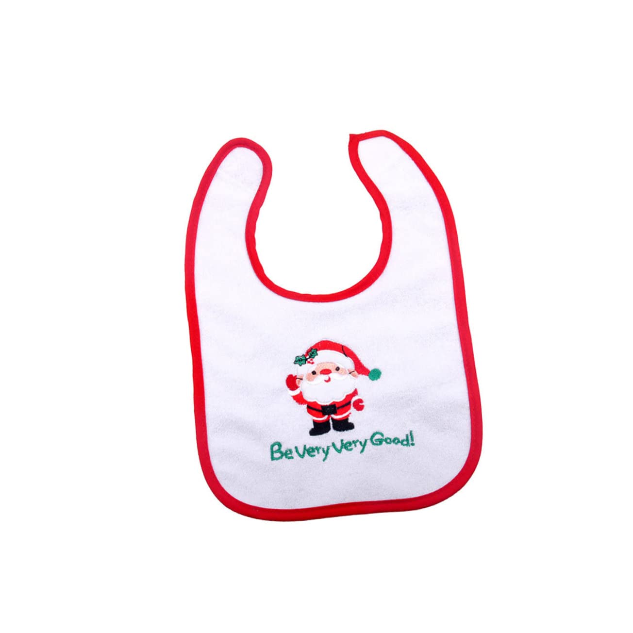 VICASKY 9piezas Baberos De Alimentación Diseño De Santa Claus y Bolsillo Recogedor Paquete De Aleatorio Divertidos Baberos De Cartoon Para Navidad