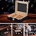Cigar Humidor Box with Tempered Glass Top, Spanish Cedar Wood Lined - Black Desktop Cigar Case with Hygrometer & Humidifier, Holds 20-35 Cigars, Gift for Men, Father & Cigar Enthusiasts