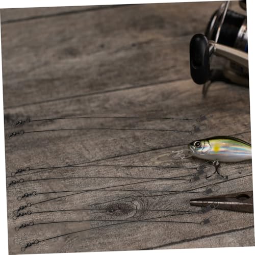 50pcs Fishing Line Fluorocarbon Bite Leaders Steel Wire String miniatura 4