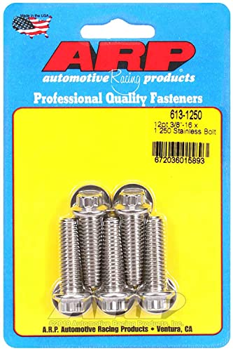Image of ARP 6131250 Stainless Steel 3 /8-16 12-Point Bolts - Pack of 5