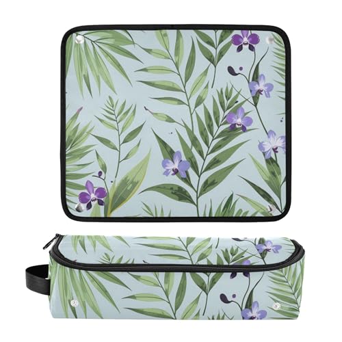 Organizador 2 en 1 con tapete térmico para herramientas de cabello miniatura 3
