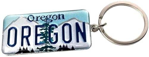Westmon Works Oregon Souvenir Keychain – Metal License Plate Style