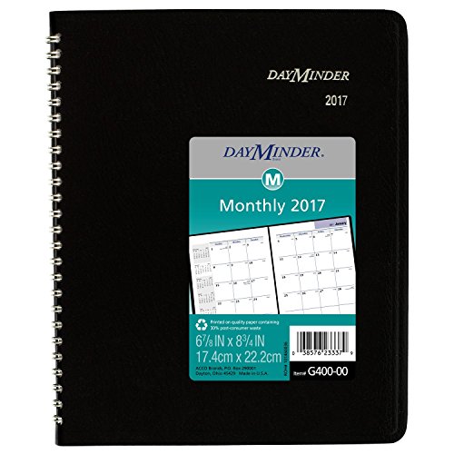 DayMinder Monthly Planner / Appointment Book 2017, Wirebound, 6-7/8 x 8-3/4