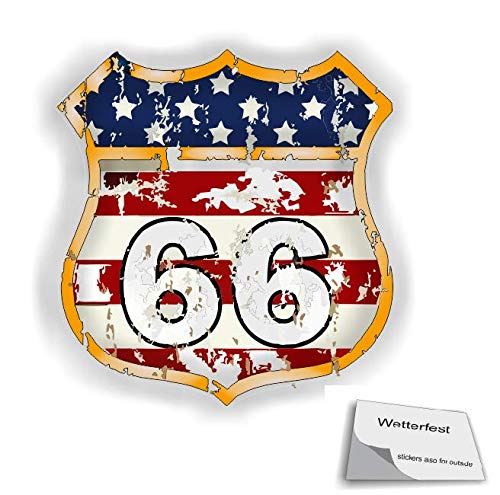 Autocollant USA Route grand format resistant pour decoration